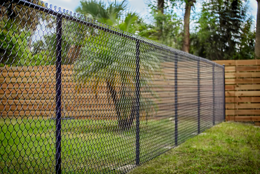 Black Chain Link Fence Installation in Palm Beach County, FL